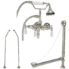 Clawfoot Tub Wall Mount Downspout Faucet With Handshower - Tub Drain And Supply Lines Complete Set -VINTAGE TUB Store rm154twcspn 3