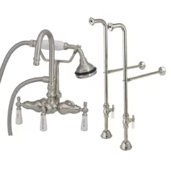 Freestanding Gooseneck Clawfoot Tub Faucet With Handshower -VINTAGE TUB Store rm402bn rmnsl4bn 2