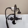 Tub Wall Mount High Spout Clawfoot Tub Faucet W/ Handshower -VINTAGE TUB Store rm402bn side 2 2
