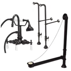 Clawfoot Tub Freestanding Gooseneck Faucet Set -VINTAGE TUB Store rm402fs orb 1