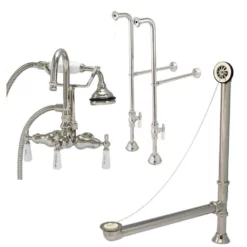 Clawfoot Tub Freestanding Gooseneck Faucet Set -VINTAGE TUB Store rm402fs pn 1