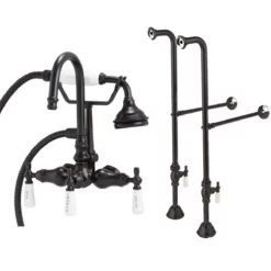 Freestanding Gooseneck Clawfoot Tub Faucet With Handshower -VINTAGE TUB Store rm402orb rmnsl4orb 2