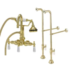 Freestanding Gooseneck Clawfoot Tub Faucet With Handshower -VINTAGE TUB Store rm402pb rmnsl4pb 2