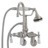 Clawfoot Tub Wall Mount Gooseneck Faucet With Handshower -VINTAGE TUB Store rm403 bn 1