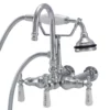 Bathroom Wall Mount Gooseneck Clawfoot Tub Faucet With Handshower -VINTAGE TUB Store rm404 ab s