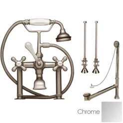 Clawfoot Tub Rim Mount English Telephone Faucet With Handshower - Drain And Supply Lines Complete Set 8 Clawfoot Tub Rim Mount English Telephone Faucet With Handshower - Drain And Supply Lines Complete Set -VINTAGE TUB Store rm462dmcsc