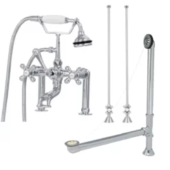 Adela 62 Inch Cast Iron Slipper Clawfoot Tub Package -VINTAGE TUB Store rm462dmcsc 1 7