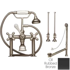 Clawfoot Tub Rim Mount English Telephone Faucet With Handshower - Drain And Supply Lines Complete Set 11 Clawfoot Tub Rim Mount English Telephone Faucet With Handshower - Drain And Supply Lines Complete Set -VINTAGE TUB Store rm462dmcsorb