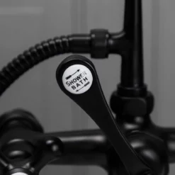 Clawfoot Tub Deck Mount English Telephone Faucet With Handshower - Matte Black -VINTAGE TUB Store rm462mb showerhandle