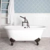 Kensington Cast Iron Double Ended Clawfoot Tub - Rim Faucet Drillings 1 Kensington Cast Iron Double Ended Clawfoot Tub - Rim Faucet Drillings -VINTAGE TUB Store rm60de7orb life2