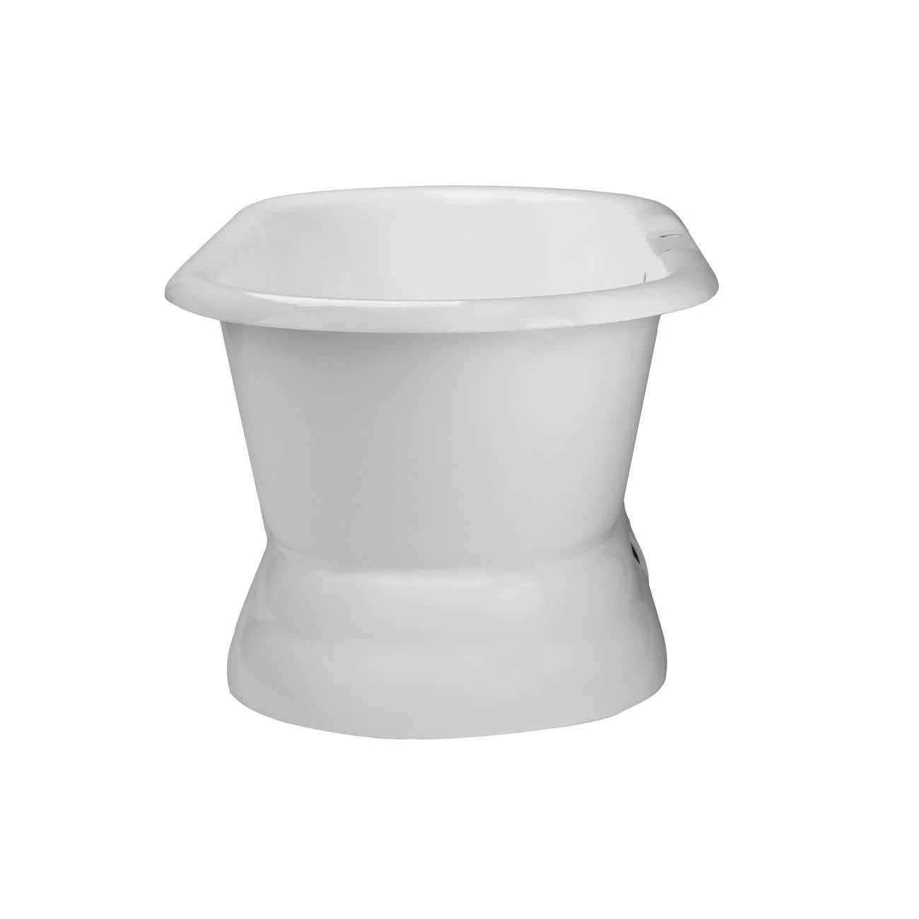 Laurent 66 Inch Cast Iron Double Ended Pedestal Tub Package - White / Chrome Fixtures 9 Laurent 66 Inch Cast Iron Double Ended Pedestal Tub Package - White / Chrome Fixtures - Image 7