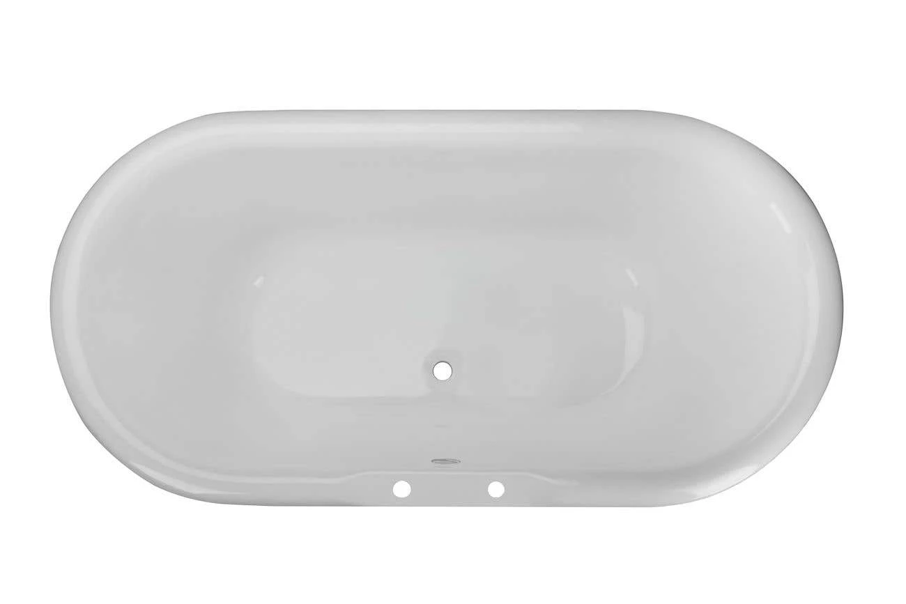 Laurent 66 Inch Cast Iron Double Ended Pedestal Tub Package - White / Chrome Fixtures 11 Laurent 66 Inch Cast Iron Double Ended Pedestal Tub Package - White / Chrome Fixtures - Image 9