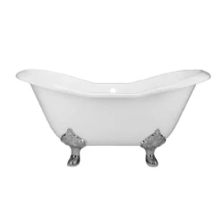 Grace Cast Iron Double Slipper Tub - No Faucet Drillings -VINTAGE TUB Store rm61ds7lpc front 2 2 2 uchamdxscsw1nbiy