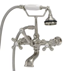 Bathroom Wall Mount English Telephone Clawfoot Tub Faucet With Handshower -VINTAGE TUB Store rm623bn 1