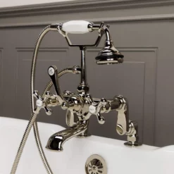 Deck Mount Clawfoot Tub Faucet With Handshower -VINTAGE TUB Store rm627pn 2 1