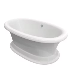 Everett Acrylic Double Ended Freestanding Tub - Made In USA -VINTAGE TUB Store rm66de0acwh wh angle