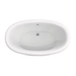 Everett Acrylic Double Ended Freestanding Tub - Made In USA -VINTAGE TUB Store rm66de0acwh wh top