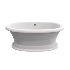 Everett 66 Inch Double Ended Freestanding Air Massage Tub - Made In USA -VINTAGE TUB Store rm66de0airwh wh front