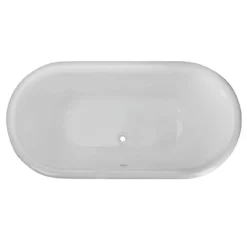 Laurent 60 Inch Cast Iron Double Ended Pedestal Tub Package - White / Chrome Fixtures -VINTAGE TUB Store rm66de0ped 6 3