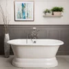 Laurent Cast Iron Double Ended Pedestal Tub - No Faucet Drillings 1 Laurent Cast Iron Double Ended Pedestal Tub - No Faucet Drillings -VINTAGE TUB Store rm66de0ped 1