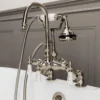 Deck Mount High Spout Clawfoot Tub Faucet W/ Handshower