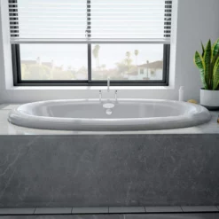 Brigham Acrylic Double Ended Drop In Air Massage Tub - Right Side Motor - Made In USA