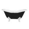 *Only One Available* Grace 72 Inch Cast Iron Double Slipper Tub - Rim Faucet Drillings - Lion Paw Feet - Matte Black 2 *Only One Available* Grace 72 Inch Cast Iron Double Slipper Tub - Rim Faucet Drillings - Lion Paw Feet - Matte Black -VINTAGE TUB Store rm72ds7 blk vuzodwjaujv4lrx3