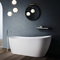 Julia Acrylic Slipper Freestanding Tub - No Faucet Drillings