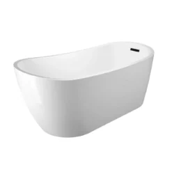 Julia Acrylic Slipper Freestanding Tub - No Faucet Drillings -VINTAGE TUB Store rma13 orb side