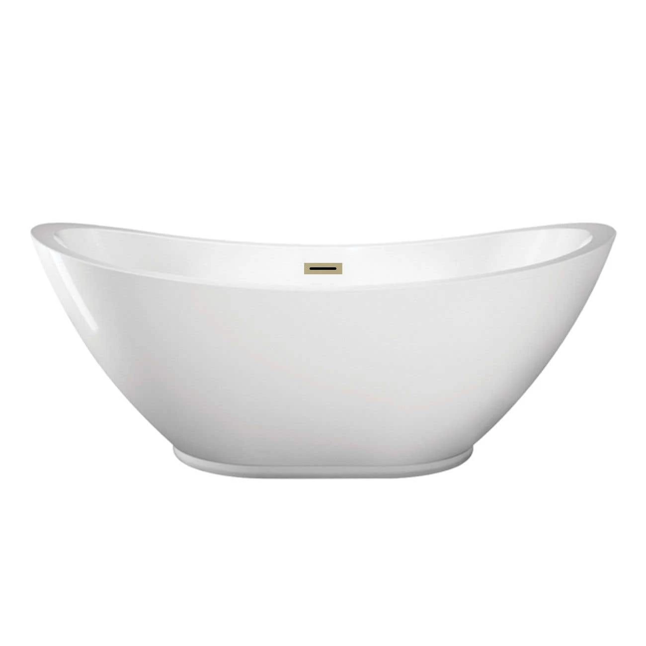 Parker 69 Inch Acrylic Double Ended Freestanding Tub - No Faucet Drillings 4 Parker 69 Inch Acrylic Double Ended Freestanding Tub - No Faucet Drillings - Image 2