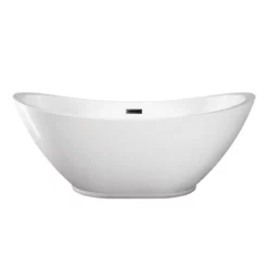 Parker 69 Inch Acrylic Double Ended Freestanding Tub - No Faucet Drillings 14 Parker 69 Inch Acrylic Double Ended Freestanding Tub - No Faucet Drillings -VINTAGE TUB Store rma180 orb front