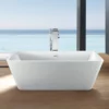 Ella 63 Inch Acrylic Double Ended Freestanding Tub - No Faucet Drillings -VINTAGE TUB Store rma190 2