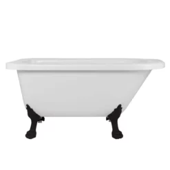 Stratford Acrylic Classic Clawfoot Tub - No Faucet Drillings - Lion Paw Feet -VINTAGE TUB Store rma54rt0wlporb 1 4