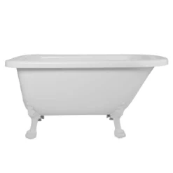 Stratford Acrylic Classic Clawfoot Tub - No Faucet Drillings - Lion Paw Feet -VINTAGE TUB Store rma54rt0wlpw 1 4