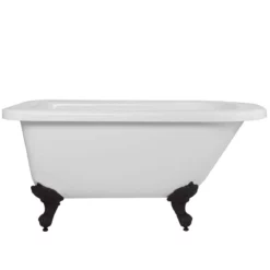 Savanna Acrylic Classic Clawfoot Tub - Rim Faucet Drillings - Ball & Claw Feet -VINTAGE TUB Store rma54rt7wrbb front 1