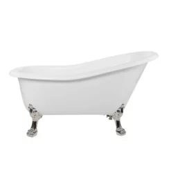 Paris Acrylic Slipper Clawfoot Tub - Rim Faucet Drillings - Lion Paw Feet -VINTAGE TUB Store rma57sl0wlppn 1 6