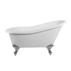 Aurora Acrylic Slipper Clawfoot Tub - Rim Faucet Drillings - Imperial Ball & Claw Feet 18 Aurora Acrylic Slipper Clawfoot Tub - Rim Faucet Drillings - Imperial Ball & Claw Feet -VINTAGE TUB Store rma57sl7wsipn 1