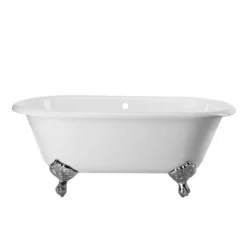 Kensington Cast Iron Double Ended Clawfoot Tub - No Faucet Drillings -VINTAGE TUB Store rma60de0wdic 2 6