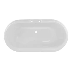 Mansfield 60 Inch Acrylic Double Ended Pedestal Tub Package - White / Chrome Fixtures -VINTAGE TUB Store rma60de0wdis top 4 19