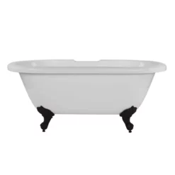 Windsor Acrylic Double Ended Clawfoot Tub - Rim Faucet Drillings - Ball & Claw Feet -VINTAGE TUB Store rma60de7wdib 2 4