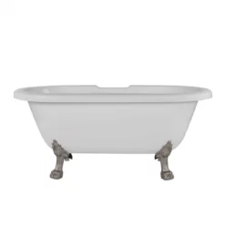 Juniper Acrylic Double Ended Clawfoot Tub - Rim Faucet Drillings - Lion Paw Feet 20 Juniper Acrylic Double Ended Clawfoot Tub - Rim Faucet Drillings - Lion Paw Feet -VINTAGE TUB Store rma60de7wlpbn 2 2