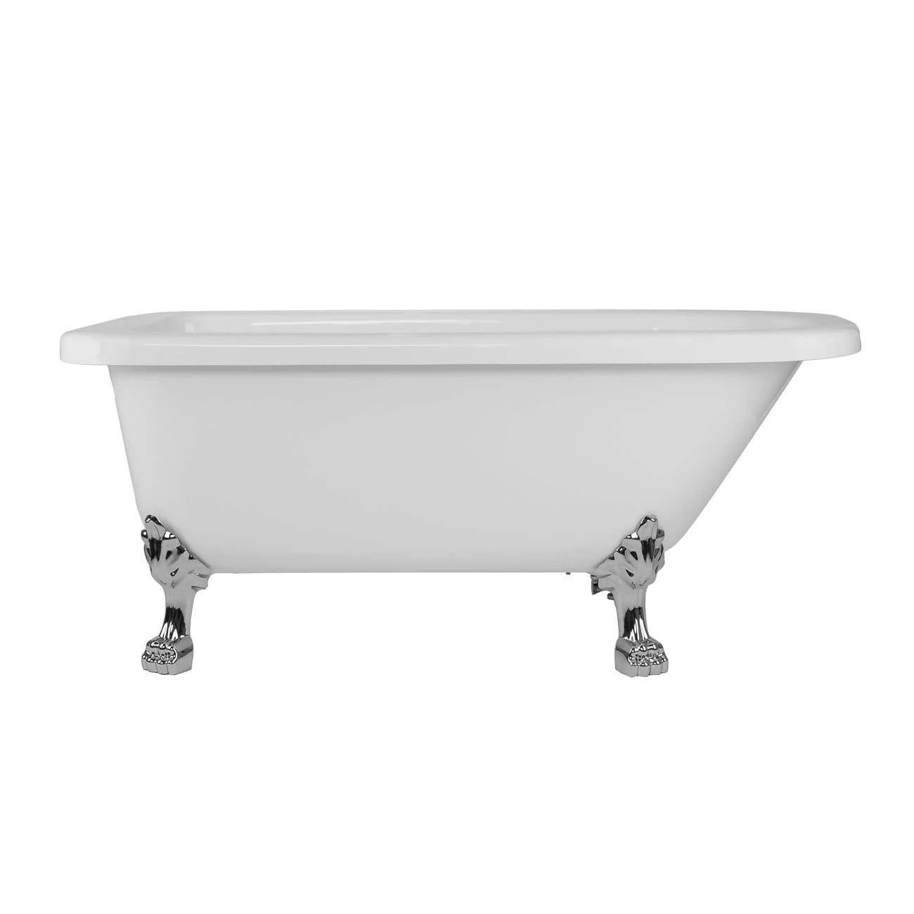 Stratford 60 Inch Acrylic Classic Clawfoot Tub - Wall Faucet Drillings - Lion Paw Feet 5 Stratford 60 Inch Acrylic Classic Clawfoot Tub - Wall Faucet Drillings - Lion Paw Feet - Image 3