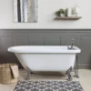 Stratford 60 Inch Acrylic Classic Clawfoot Tub - Wall Faucet Drillings - Lion Paw Feet -VINTAGE TUB Store rma60rt3wlpc