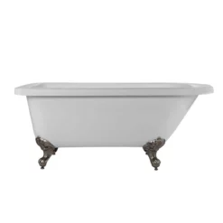 Savanna 60 Inch Acrylic Classic Clawfoot Tub - Wall Faucet Drillings 16 Savanna 60 Inch Acrylic Classic Clawfoot Tub - Wall Faucet Drillings -VINTAGE TUB Store rma60rt3wrbcbn 2
