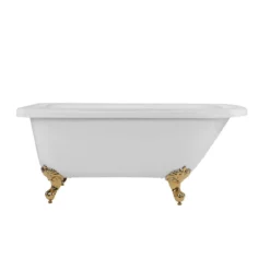 Savanna 60 Inch Acrylic Classic Clawfoot Tub - Wall Faucet Drillings 18 Savanna 60 Inch Acrylic Classic Clawfoot Tub - Wall Faucet Drillings -VINTAGE TUB Store rma60rt3wrbs 2 1