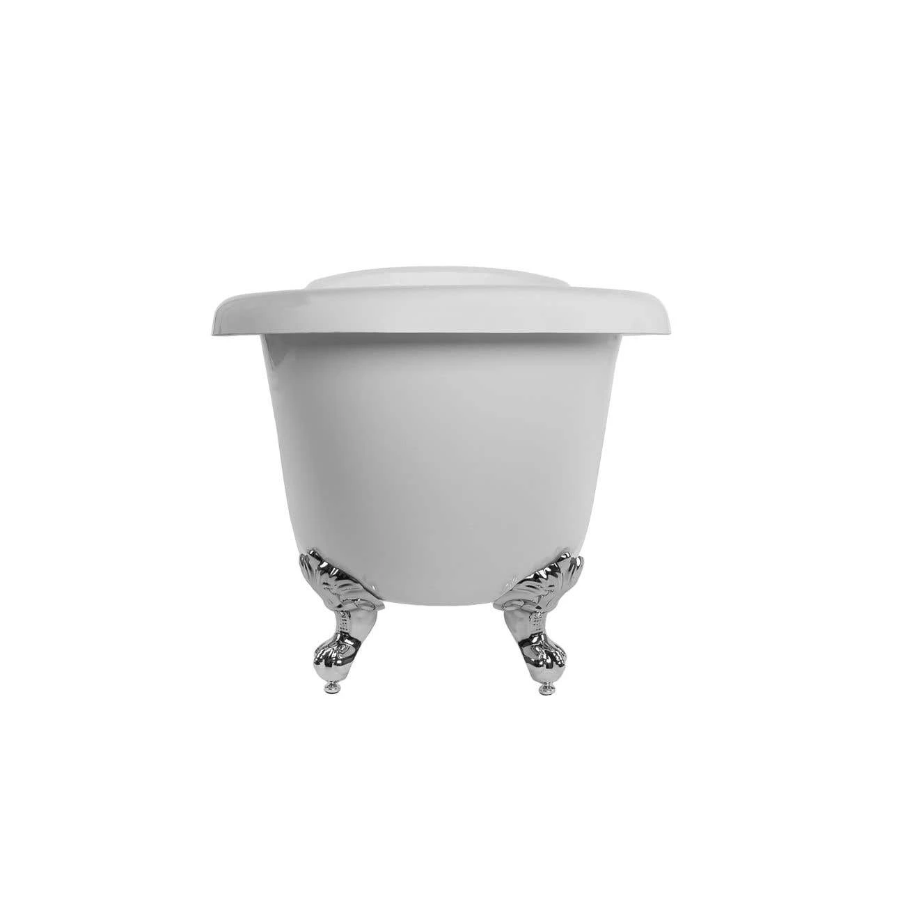 Bristol 62 Inch Acrylic Slipper Clawfoot Tub Package - White / Chrome Feet & Fixtures 7 Bristol 62 Inch Acrylic Slipper Clawfoot Tub Package - White / Chrome Feet & Fixtures - Image 5