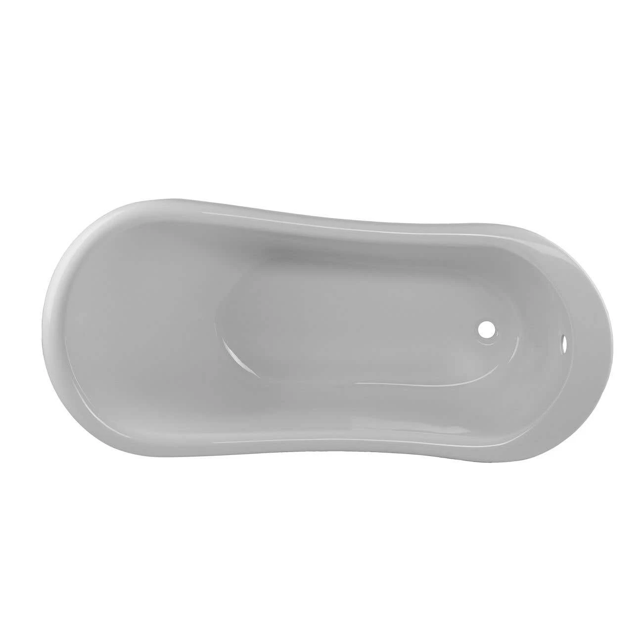 Bristol 62 Inch Acrylic Slipper Clawfoot Tub Package - White / Chrome Feet & Fixtures 8 Bristol 62 Inch Acrylic Slipper Clawfoot Tub Package - White / Chrome Feet & Fixtures - Image 6