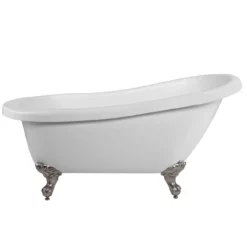Bristol Acrylic Slipper Clawfoot Tub - No Faucet Drillings - Imperial Ball & Claw Feet -VINTAGE TUB Store rma62sl7wsibn fr0nt 2 2