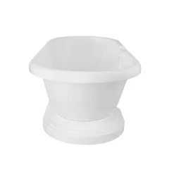 Amelia 71 Inch Acrylic Double Ended Pedestal Tub Package - White / Chrome Fixtures -VINTAGE TUB Store rma71de7w 3 1