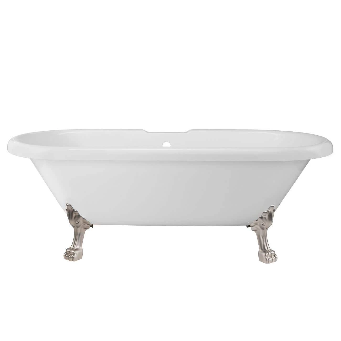 Oakmont 70 Inch Acrylic Double Ended Clawfoot Tub - Rim Faucet Drillings - Lion Paw Feet 4 Oakmont 70 Inch Acrylic Double Ended Clawfoot Tub - Rim Faucet Drillings - Lion Paw Feet - Image 2